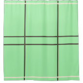 幾何学模様ミントチョコレートチップアイスクリームの風味 シャワーカーテン (正面)