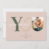 幾何学模様モダンの一枚の写真に感謝 シーズンカード (正面)