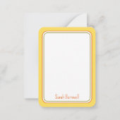 幾何学模様モダンの中世紀の猫 ノートカード (裏面)