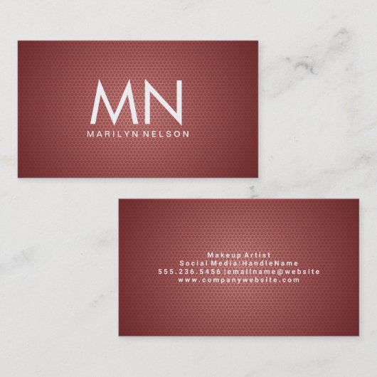 幾何学模様モノグラム 名刺 (正面/裏面)