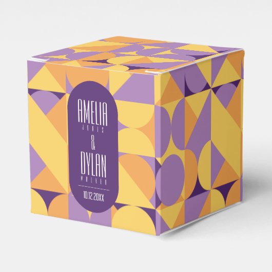 幾何学模様レトロビーブズオータムカラーの色のボックス フェイバーボックス (正面サイド)