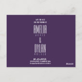 幾何学模様レトロビーブズ秋の色日付を保存 ポストカード (裏面)