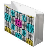 幾何学模様レトロ60 ラージペーパーバッグ (正面アングル)