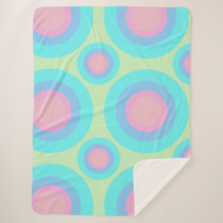 幾何学模様レトロ シェルパブランケット