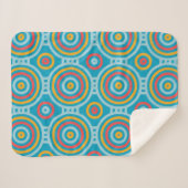 幾何学模様レトロ シェルパブランケット (正面(横))