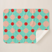 幾何学模様レトロ シェルパブランケット (正面(横))