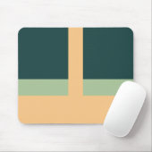 幾何学模様抽象芸術アートグリーンアプリコットカラー マウスパッド (マウス)