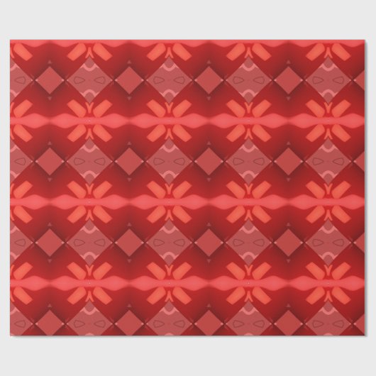 幾何学模様抽象芸術アート緋色のギフトホリデー ラッピングペーパー (フラット)