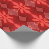 幾何学模様抽象芸術アート緋色のギフトホリデー ラッピングペーパー (角)