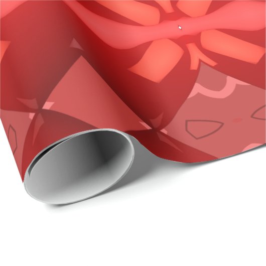 幾何学模様抽象芸術アート緋色のギフトホリデー ラッピングペーパー (ロールコーナー)