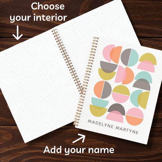 幾何学模様抽象芸術図形モダン100年 ノートブック