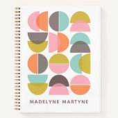 幾何学模様抽象芸術図形モダン100年 ノートブック (正面)