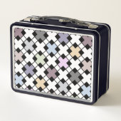 幾何学模様数々のの色 メタルランチボックス (裏面)