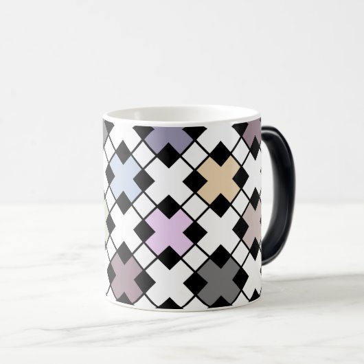 幾何学模様数々のの色 モーフィングマグカップ (正面右)