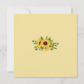 幾何学模様素朴の国サマーサ結婚ンフラワー サンキューカード (裏面)