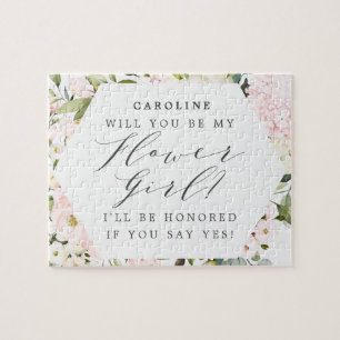 幾何学模様赤面フローラフラワーガールプロポーズ ジグソーパズル