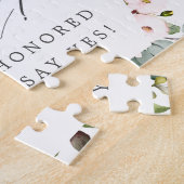 幾何学模様赤面フローラフラワーガールプロポーズ ジグソーパズル (側面)