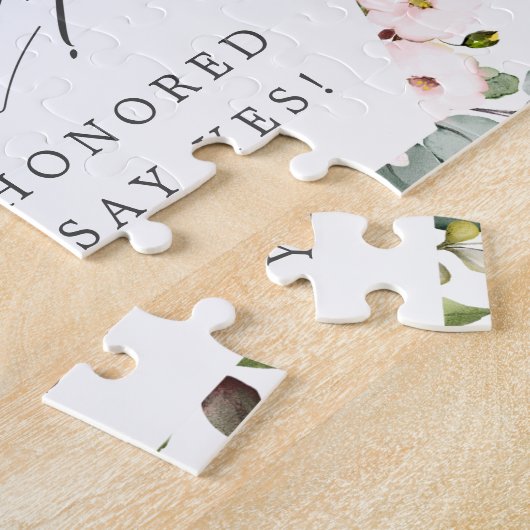 幾何学模様赤面フローラフラワーガールプロポーズ ジグソーパズル (側面)