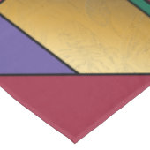 幾何学模様金ゴールド紫色の緑（赤） テーブルクロス (アングル)