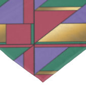 幾何学模様金ゴールド紫色の緑（赤） テーブルクロス (アングル)