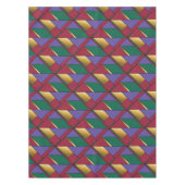 幾何学模様金ゴールド紫色の緑（赤） テーブルクロス (正面)