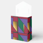 幾何学模様金ゴールド紫色の緑（赤） フェイバーボックス (オープン)