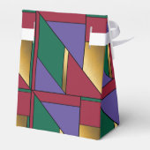 幾何学模様金ゴールド紫色の緑（赤） フェイバーボックス (裏面サイド)