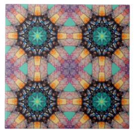 幾何学模様鮮やかボヘミアンアクセント タイル