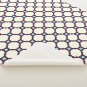 幾何学模様007ニュートラルとブルー シェルパブランケット (3/4)