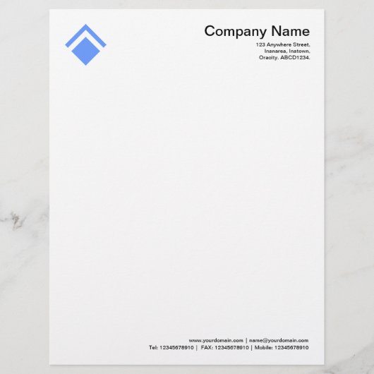 幾何学模様01 – ベビーブルー レターヘッド (正面)