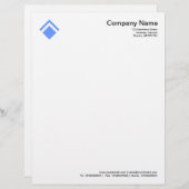 幾何学模様01 – ベビーブルー レターヘッド (正面/裏面)