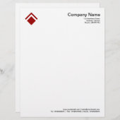 幾何学模様01 - Ruby Red レターヘッド (正面/裏面)