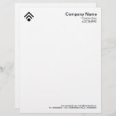 幾何学模様02 – 黒 レターヘッド (正面/裏面)