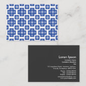 幾何学模様030614 – ネイビーブルー 名刺 (正面/裏面)