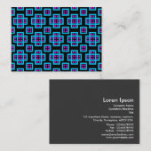 幾何学模様030614 – 青、マゼンタ、黒 名刺 (正面/裏面)