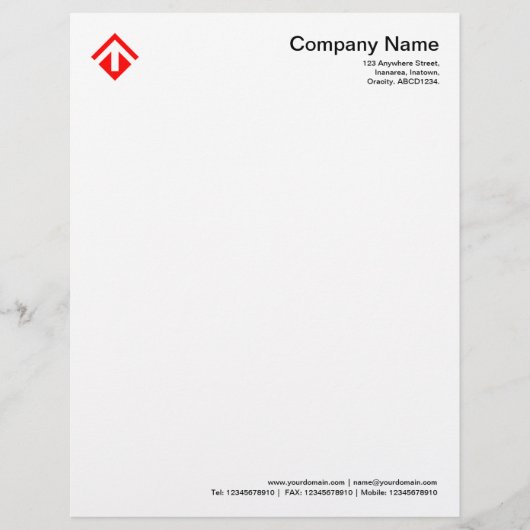 幾何学模様03 – 赤 レターヘッド (正面)