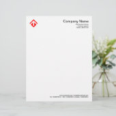 幾何学模様03 – 赤 レターヘッド (スタンド正面)