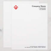 幾何学模様03 – 赤 レターヘッド (正面/裏面)