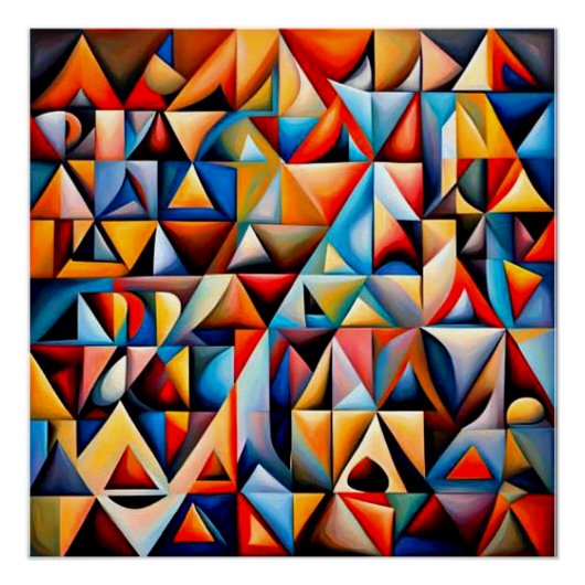 幾何学模様121 ポスター (正面)