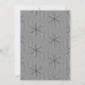 幾何学模様2フォトタイポグラフィ白黒グラード 案内状 (裏面)
