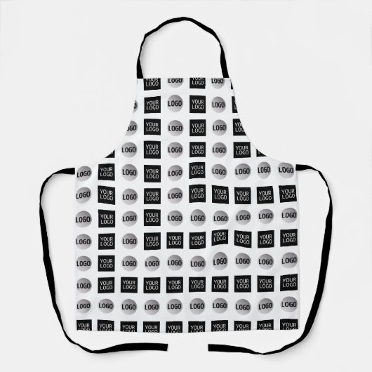 幾何学模様2ロゴパターンデザイン エプロン (正面)