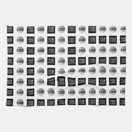 幾何学模様2ロゴパターンデザイン キッチンタオル