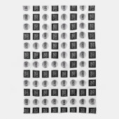 幾何学模様2ロゴパターンデザイン キッチンタオル (縦)