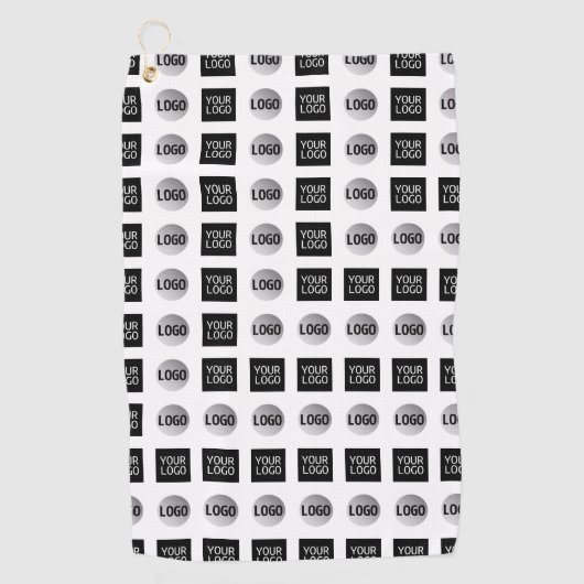 幾何学模様2ロゴパターンデザイン ゴルフタオル (正面)