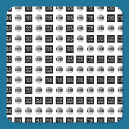 幾何学模様2ロゴパターンデザイン スクエアシール