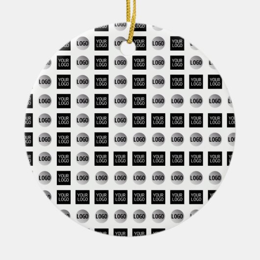 幾何学模様2ロゴパターンデザイン セラミックオーナメント (正面)