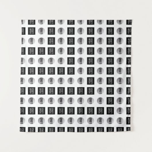 幾何学模様2ロゴパターンデザイン タペストリー (正面)