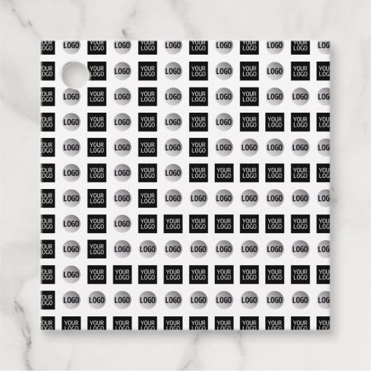 幾何学模様2ロゴパターンデザイン フェイバータグ (正面)