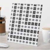 幾何学模様2ロゴパターンデザイン 台座サイン (インサイチュ)