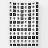 幾何学模様2ロゴパターンデザイン 横断幕 (縦)